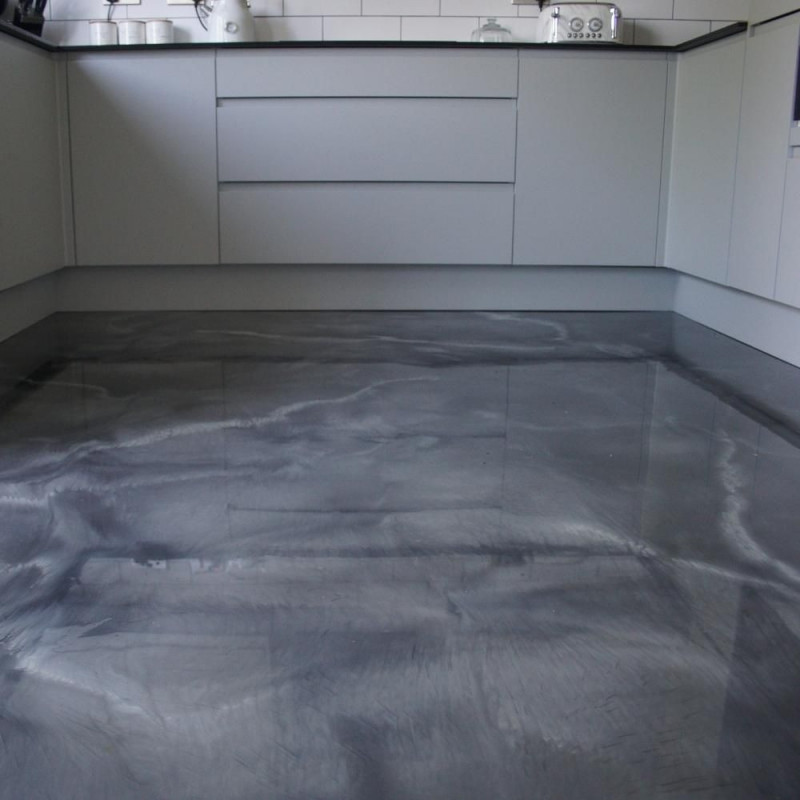 Metallic Epoxy Flooring Kit - SATIN GRAY & PEARL WHITE